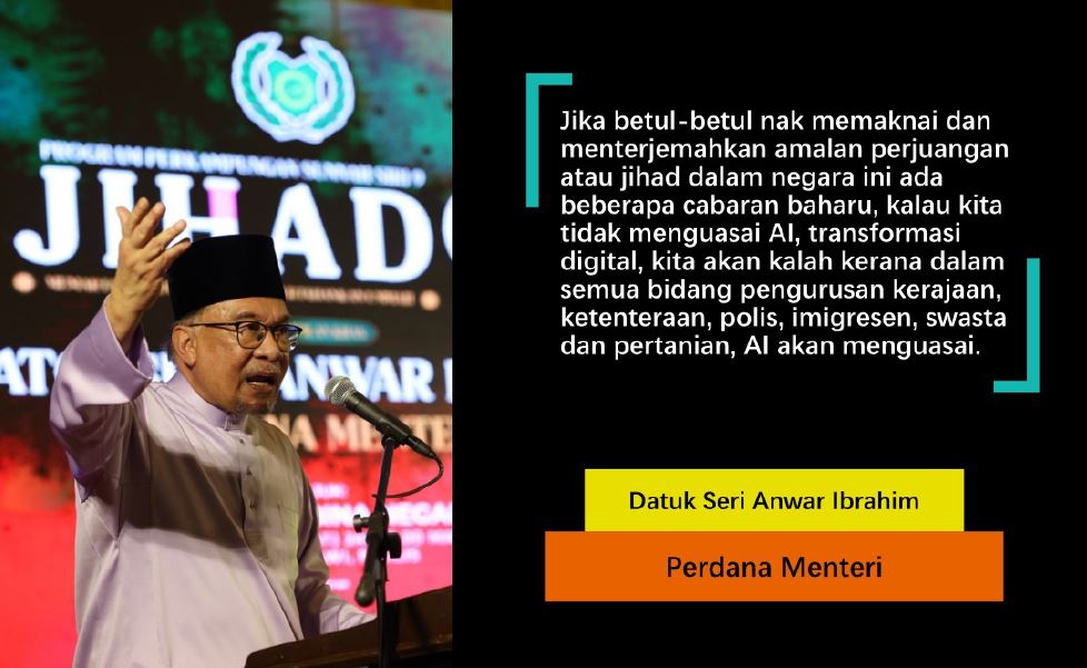 RAKYAT PERLU KUASAI AI UNTUK TENTUKAN SENDIRI NILAI MORAL,BUDAYA DALAM TEKNOLOGI ITU   PM
